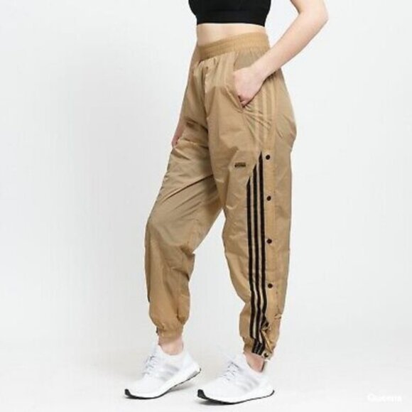 Adidas Track Pants Athletic Gym Leg Run Joggers Brown SIZE SMALL in EUC - Picture 1 of 7